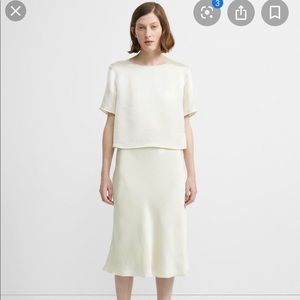 Theory Hammered Silk Skirt